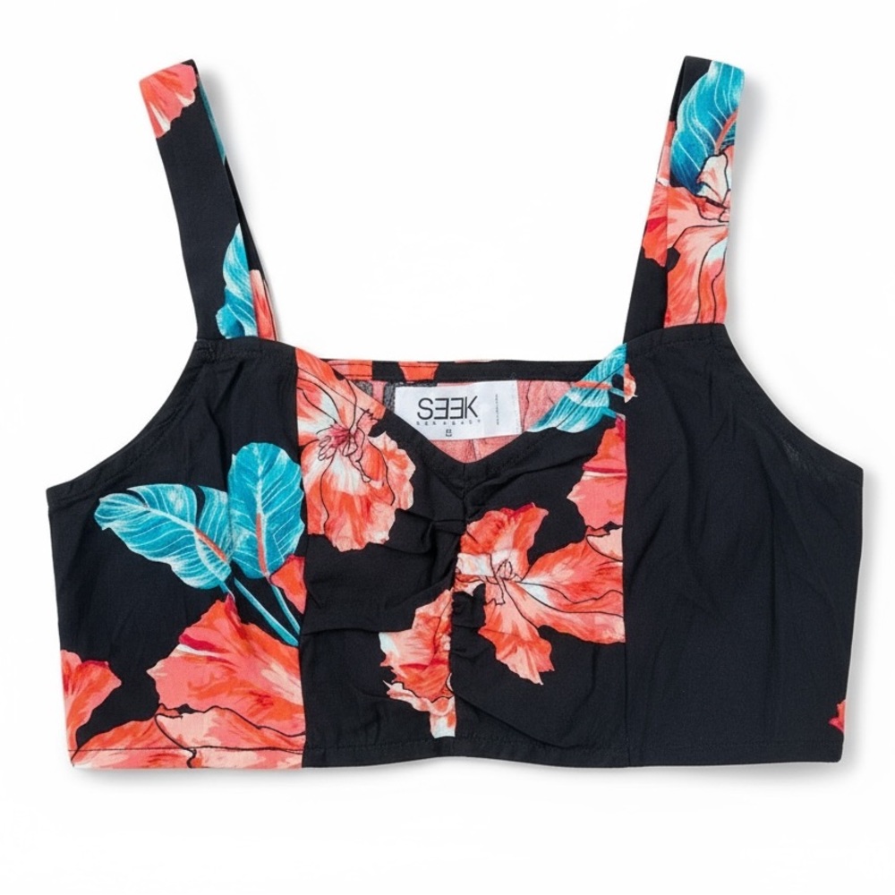 Seek The Label floral crop top NWT